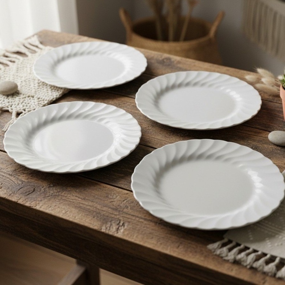 Johnson Bros Regency Snow White Bread and Butter Plates Set 4 England
